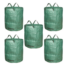 Wholesale 60L 106L 120L durable outdoor garden waste bags pp waterproof garden waste lawn leaf bag